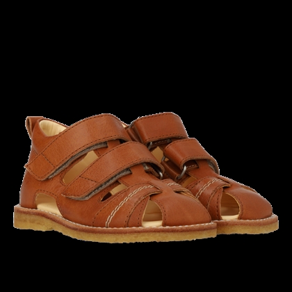 Angulus Begynder Sandal (Almindelig, Bred Fod/Høj Vrist) - Cognac 